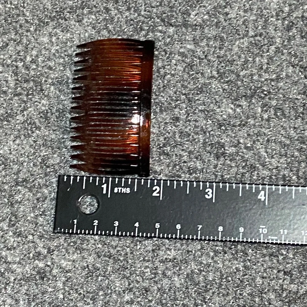 Scunci Tortoiseshell Hair Accessory Set 2 Side Combs 1 Leaf Banana Clip 90s Y2K